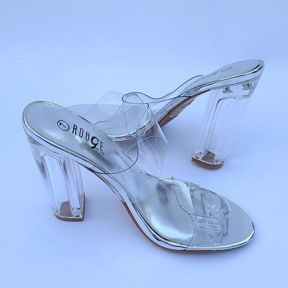 Rouge Helium Shoes Rouge Helium Clear Pvc Straps Slip On 45 Block